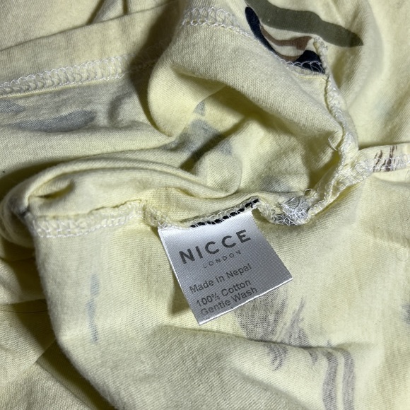 Nicce London Tank Top Muscle shirt Large Asis Light Yellow Camo - Picture 6 of 9